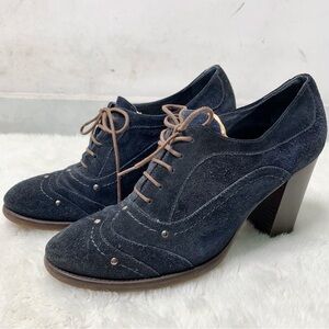 Guglielmo Rotta Witchy Women's Blue/Brown Suede Leather Lace up Ankle Boots 38